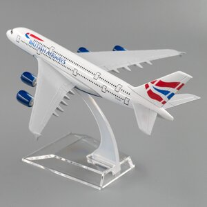 Модель самолета Airbus A380 в ливрее British Airways, масштаб 1/500