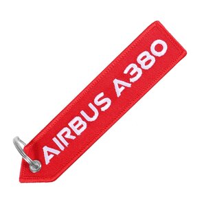 Брелок-ремувка Airbus A380, красный цвет