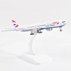 Модель самолета Boeing 777-300ER в ливрее British Airways, масштаб 1/390