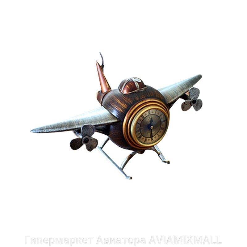 Часы настольные, самолет, малая авиация, объемная форма - гарантия