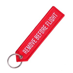 Брелок-ремувка Remove before flight, красный цвет