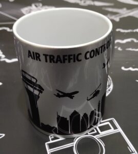 Кружка Air Traffic Controller, серебристый/черный цвет