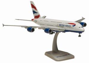 Модель самолета Airbus A380-800 в ливрее British Airways, масштаб 1/200