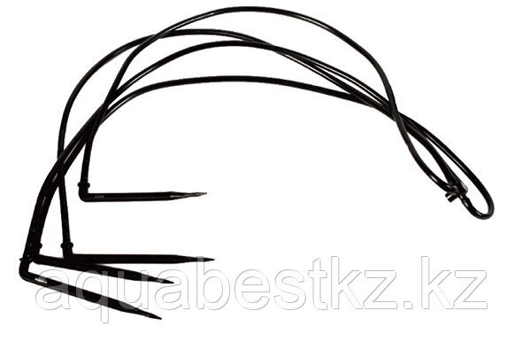 КАПЕЛЬНИЦА-СТРЕЛКА В СБОРЕ (МИКРОТРУБКА + Г-образная СТРЕЛКА) из 4 стрелок "паук" от компании Aquabest - фото 1