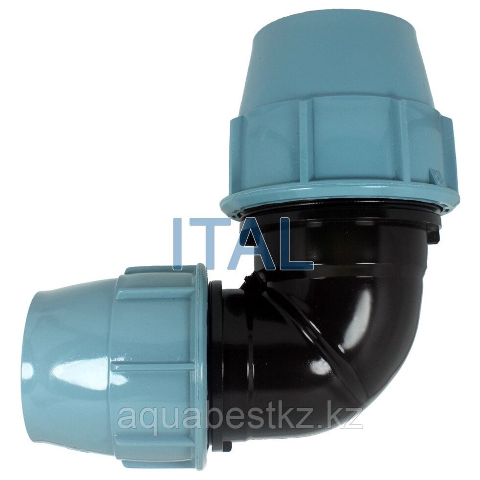 Отвод компрессионный ITAL 90*75 труба-труба от компании Aquabest - фото 1