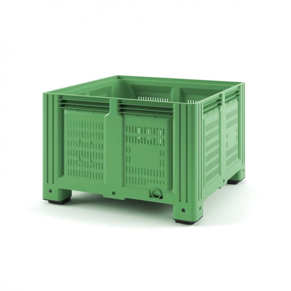 Пластиковый контейнер IBOX 1130x1130x760 (перфорированный, на ножках) от компании Selectus - фото 1