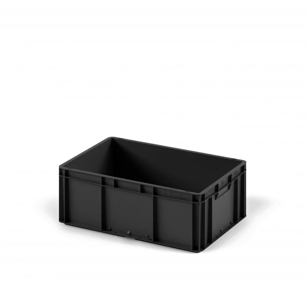 Пластиковый ящик 600х400х220 (EC-6422) черный с гладким дном ##от компании## Selectus - ##фото## 1