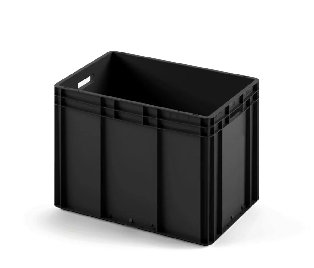 Пластиковый ящик 600х400х420 (ЕС-6442) черный с гладким дном от компании Selectus - фото 1