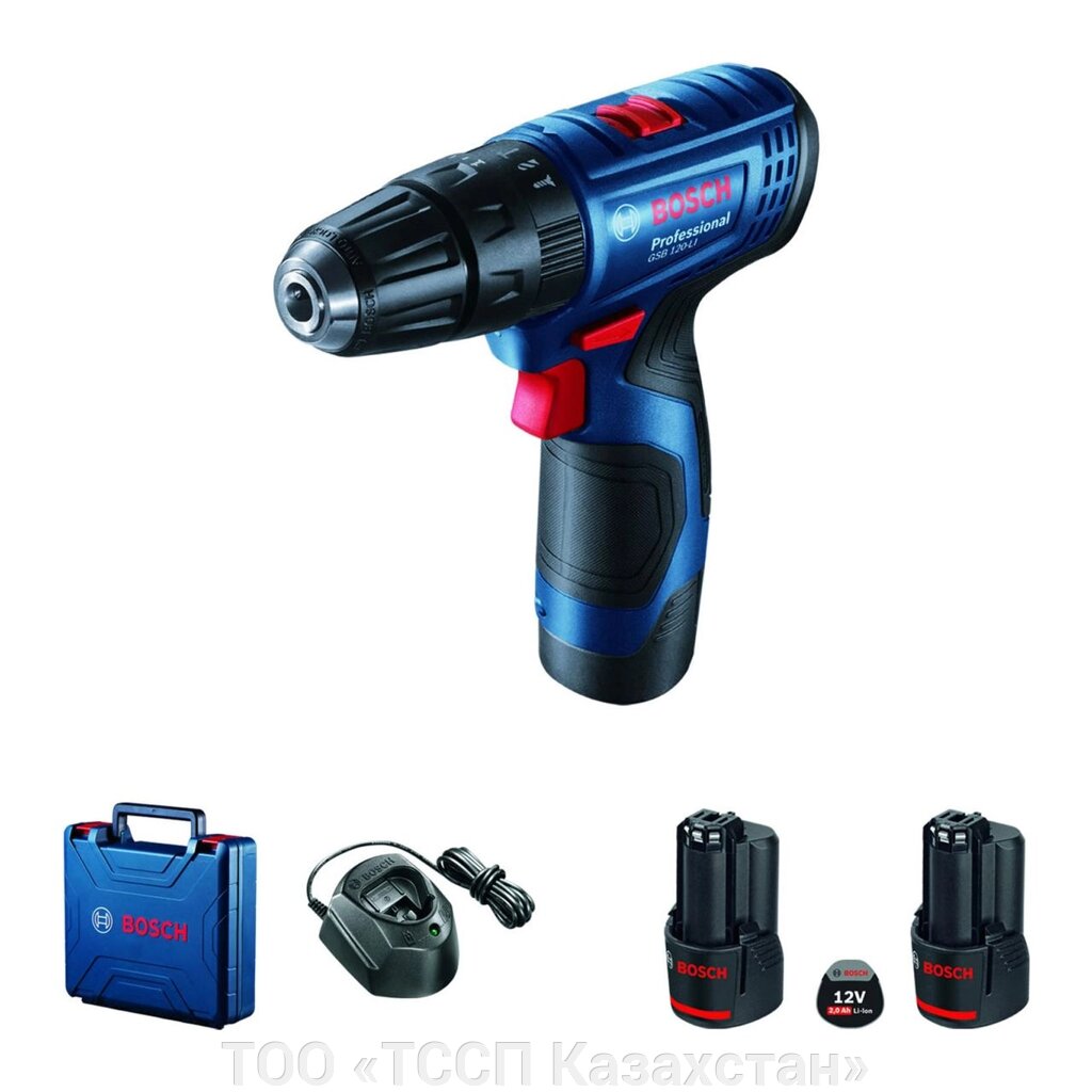 Аккумуляторная дрель-шуруповёрт Bosch GSB 120-LI Professional 06019G8100 от компании ТОО «ТССП Казахстан» - фото 1