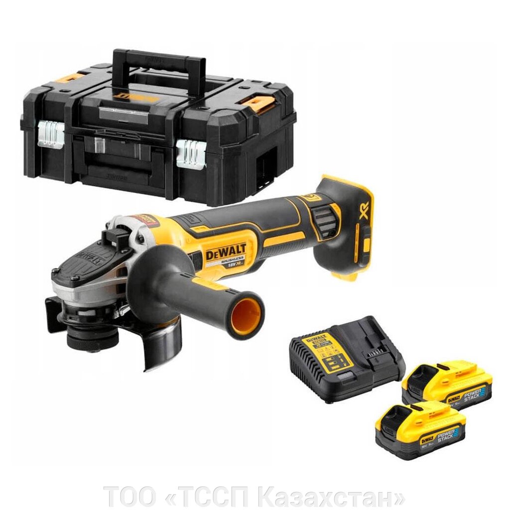 Аккумуляторная угловая шлифмашина DeWALT DCG405H2T-QW от компании ТОО «ТССП Казахстан» - фото 1