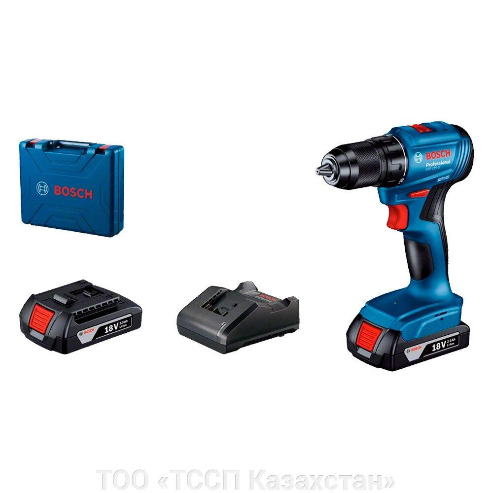 Аккумуляторный шуруповёрт Bosch GSB 185-LI 06019K3100 от компании ТОО «ТССП Казахстан» - фото 1