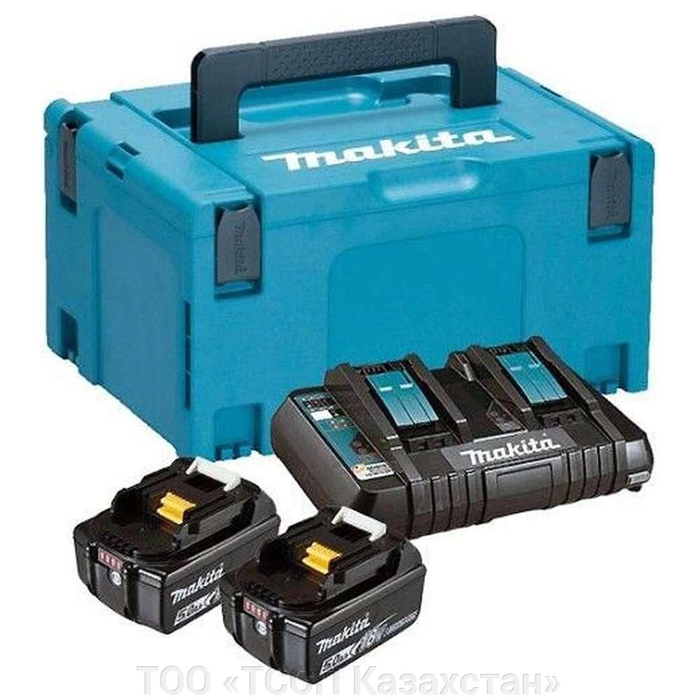 Два аккумулятора Makita BL1850B и ЗУ DC18RC в кейсе MakPac 197629-2 от компании ТОО «ТССП Казахстан» - фото 1