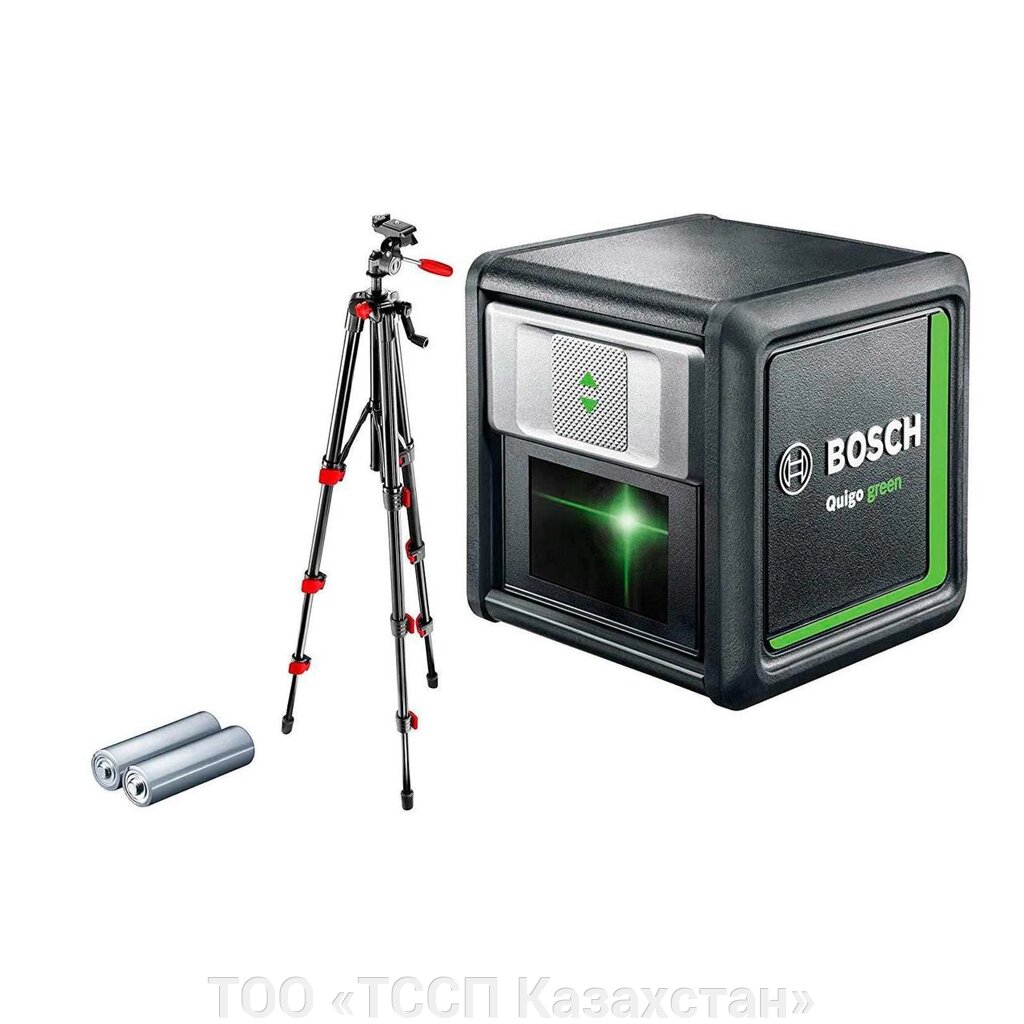 Лазерный нивелир с перекрёстными лучами Bosch Quigo Green + штатив 0603663C01 от компании ТОО «ТССП Казахстан» - фото 1