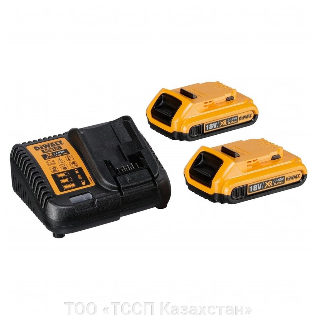 Набор аккумуляторов DeWALT DCB183 "XR" 18V 2.0Ah Li-ion 2шт. + зарядное устройство DCB115 10.8-18V 4А Li-ion от компании ТОО «ТССП Казахстан» - фото 1