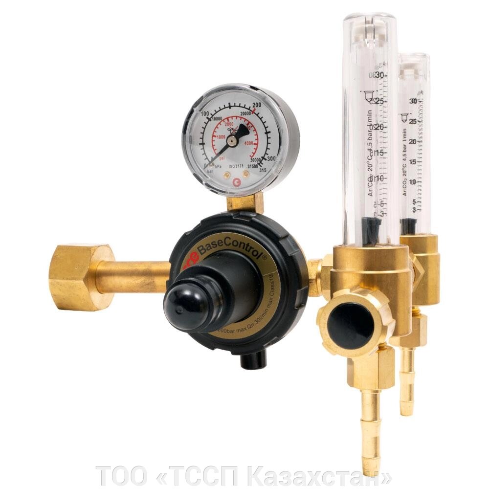 Регулятор для углекислого газа и аргона GCE BaseControl SE FLOW ARG-AR/CO2-200бар 2 ротаметра 0-30/32л/мин от компании ТОО «ТССП Казахстан» - фото 1