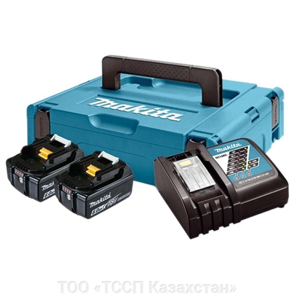 Зарядное устройство Makita DC18RD с 2 аккумуляторами BL1850B 198116-4 от компании ТОО «ТССП Казахстан» - фото 1