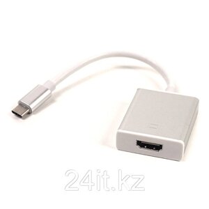 Кабель-переходник powerplant HDMI female - USB TYPE-C, 0.15м, blister