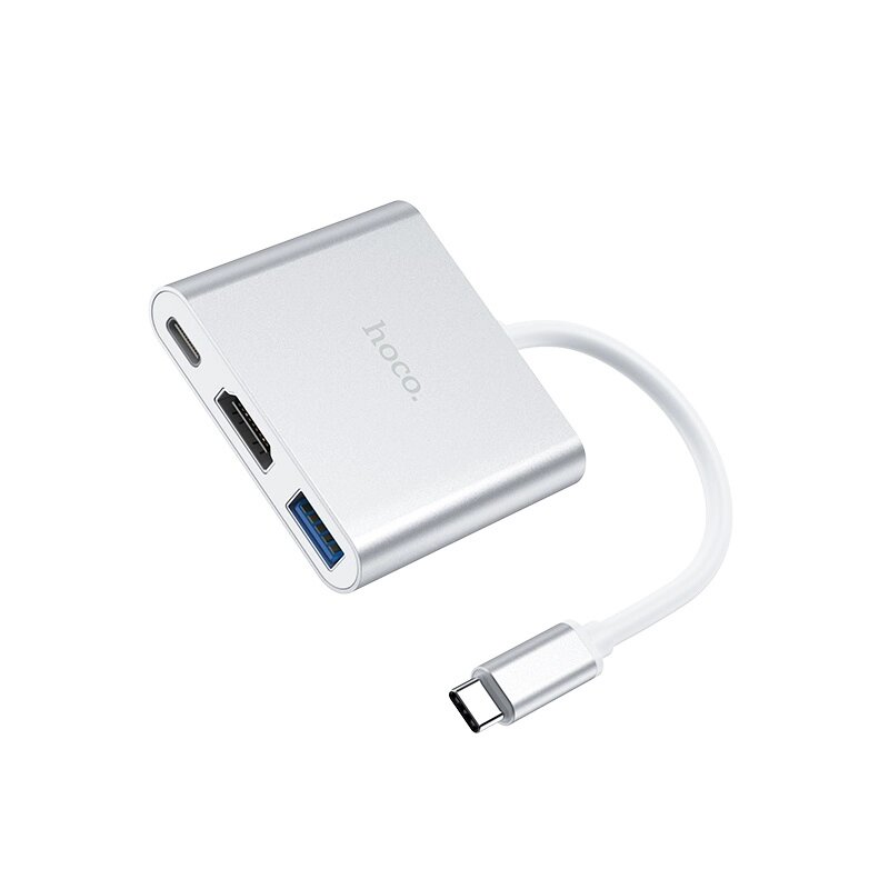 Адаптер HOCO HB14, Type-C на USB 3.0, HDMI, Type-C PD 2.0 от компании Мир Электроники - фото 1