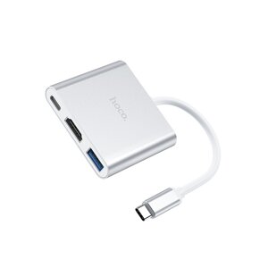 Адаптер HOCO HB14, type-C на USB 3.0, HDMI, type-C PD 2.0