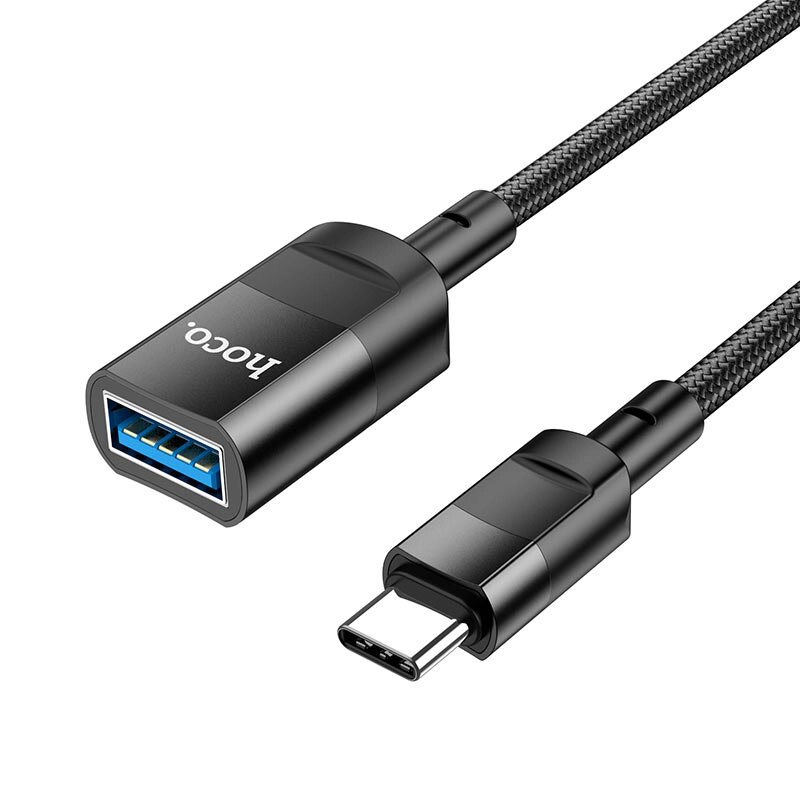 Адаптер шнур HOCO U107, OTG, Type-C на USB 3.0, 1.2 м от компании Мир Электроники - фото 1