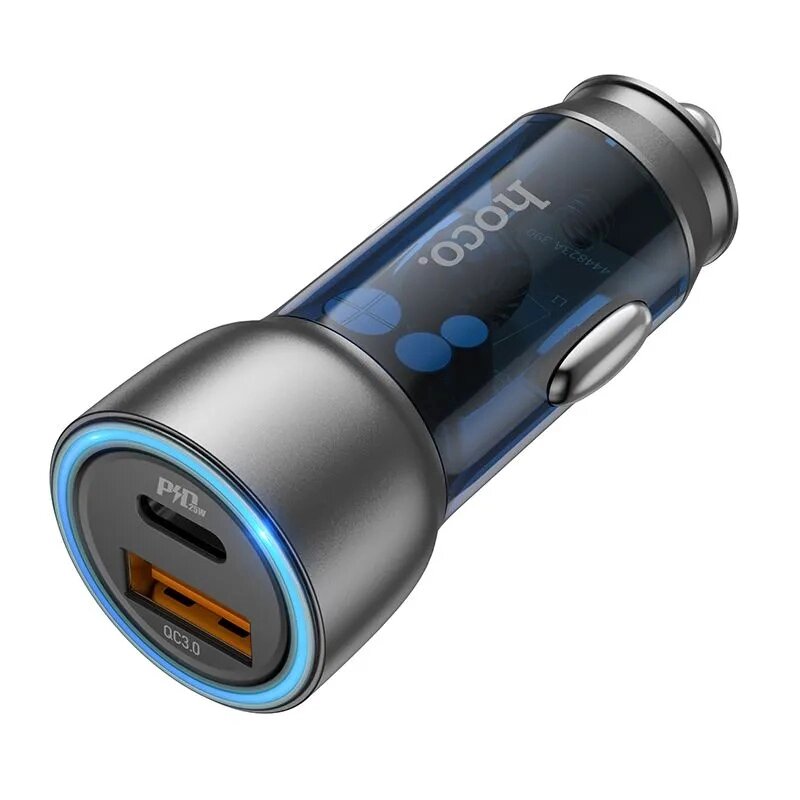 Автомобильная зарядка HOCO NZ8, 43 Вт, USB USB-C, QC 3.0 от компании Мир Электроники - фото 1