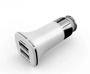 Автомобильное зарядное устройство LDNIO C301 2 USB, 3А (Код: