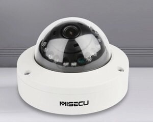 Купольная IP камера MISECU IPC-DM12E-20H 2Мп 1080P H265 POE/48В, обнаружение движения, ночное видение (Код: