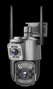Наружная двойная SC03-4G камера 1296P 4MP (сим-карта) микрофон, динамик