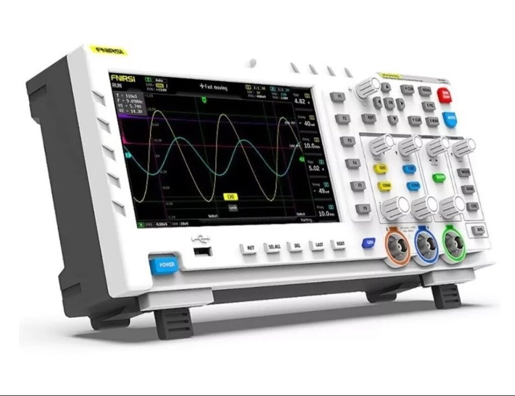 Осциллограф цифровой FNIRSI-1014D до 100 МГц, двухканальный с генератором сигналов от компании Мир Электроники - фото 1