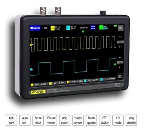 Цифровой планшетный двухканальный осциллограф FNIRSI-1013D до 100 МГц