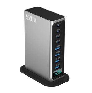Зарядная станция Home Work E8BE - 520 Вт, 8 портов, USB-C