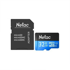 SD карта Netac NT02P500STN-032G-R 32GB с адаптером SD