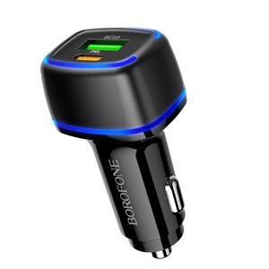 Зарядное устройство автомобильное BOROFONE BZ14A, USB Type-C, 20 Вт, QC 3.0