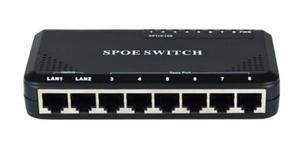 POE коммутатор развитвитель Ethernet на 6 сетевых IP-камер (Код: - акции