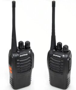 Рация BF-888S 400-470 МГц, 16 каналов, 5 Вт, комплект 2 шт. с гарнитурой