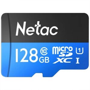 SD карта netac NT02P500STN-128G-R 128GB с адаптером SD