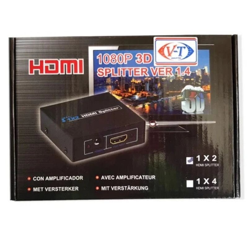 Сплиттер разветвитель HD-42 HDMI на 4 HDMI, 1080Р, шт. от компании Мир Электроники - фото 1