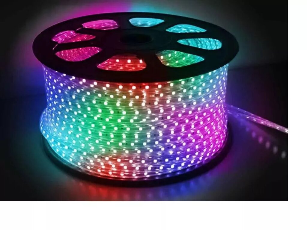 Светодиодная лента RGB SMD5050  водонепроницаемая 220В, 60LED/м от компании Мир Электроники - фото 1