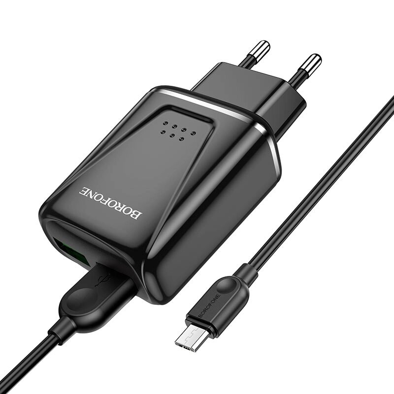 Зарядное устройство BA54A Wide road EU набор с кабелем microUSB от компании Мир Электроники - фото 1