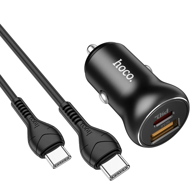 Зарядное устройство для авто HOCO NZ5 30 Вт, Type-C USB, PD30W+QC 3.0 от компании Мир Электроники - фото 1