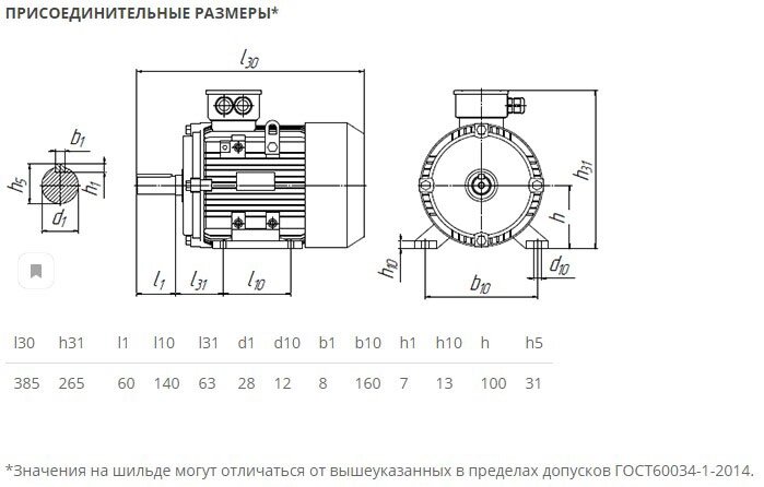 Электродвигатель 5АИ 100 L6 2,2/1000 IM1001/1081 2,2кВт 380/220В У2 от компании ТОО "Nekei" - фото 1