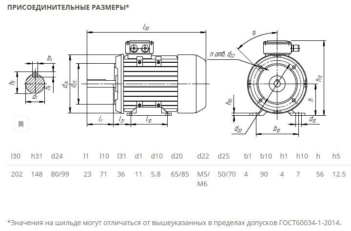 Электродвигатель 5АИ 56 А2 0,18/3000 IM2181 0,18кВт 380/220В У2 от компании ТОО "Nekei" - фото 1