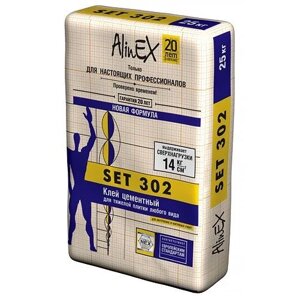 Клей для плитки AlinEX «SET 302» 25кг