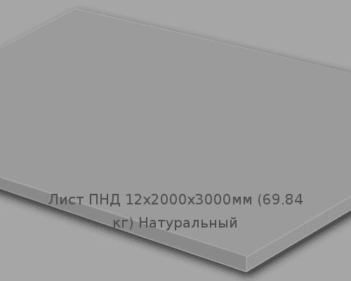 Лист ПНД 12х2000х3000мм (69,84 кг) Натуральный Артикул: 10200146 от компании ТОО "Nekei" - фото 1