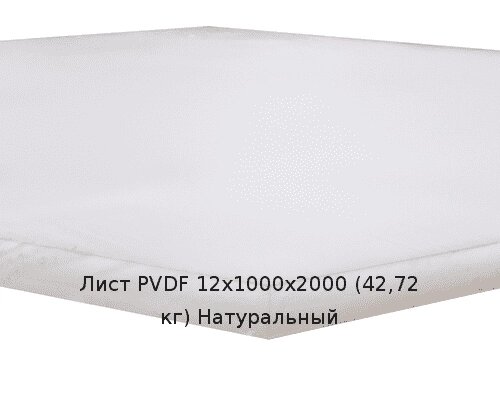 Лист PVDF 12х1000х2000 (42,72 кг) Натуральный от компании ТОО "Nekei" - фото 1