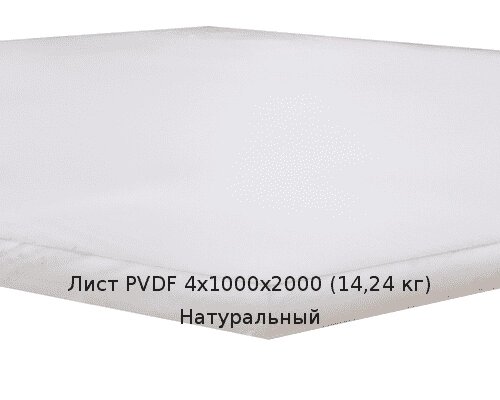 Лист PVDF 4х1000х2000 (14,24 кг) Натуральный от компании ТОО "Nekei" - фото 1