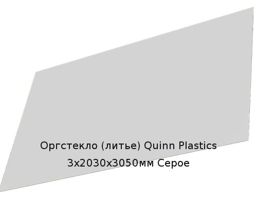 Литьевое оргстекло (акрил) Quinn Plastics 3х2030х3050мм (22,1 кг) Серое Артикул: 10400135 от компании ТОО "Nekei" - фото 1