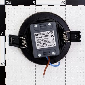 Citilux Омега CLD50R082 LED Встраиваемый светильник с диммером Чёрный