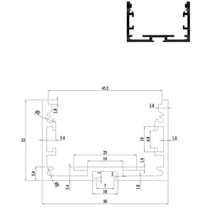 Профиль LPS-3250-2000 Anod