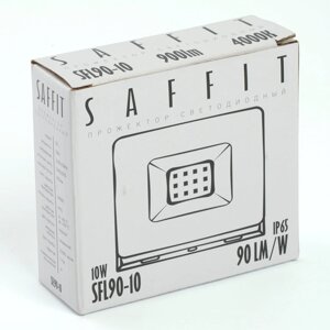 Прожектор светодиодный 2835SMD, 10W 4000K AC220V/50Hz IP65, черный в компактном корпусе, SFL90-10